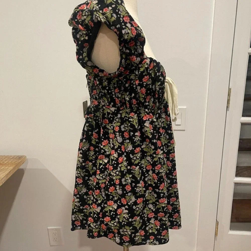 SOLD Free People Corduroy Floral Printed Tunic Babydoll Dress NWOT S… - Picture 7 of 15